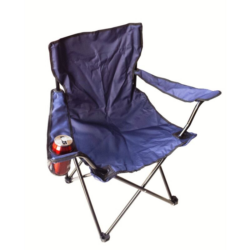 Chaise pliante bleue avec housse de transport Chaise pliante bleue avec housse de transport