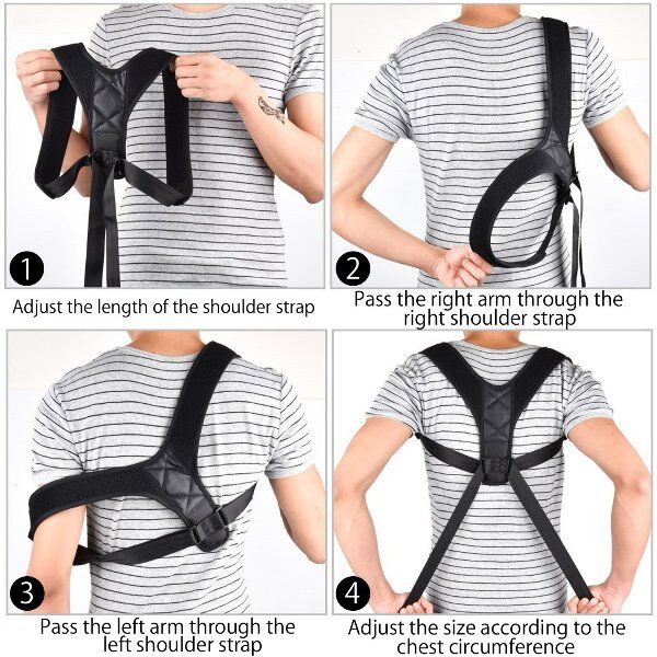 Correcteur De Posture Dos Réglable : Orthèse de maintien pour Colonne Vertébrale, cyphose, épaules avachies, douleurs thoraciques et dorsales Correcteur De Posture Dos Réglable : Orthèse de maintien pour Colonne Vertébrale, cyphose, épaules avachies, douleurs thoraciques et dorsales